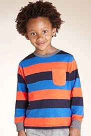 Pure Cotton Striped Slub Jersey T Shirt