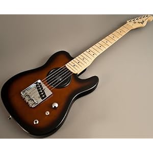 inexpensive NEW SUPERSOUND RUNT JUNIOR SIZE SUNBURST TELE ELECTRIC GUITAR w BUILT IN SPEAKER Review