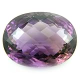 Natural Purple Amethyst Loose Gemstone Oval Cut Checker Board 54.45cts 26*19mm