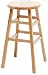 Diversified Woodcraft 5024K Oak Wood Stool with Square Post Legs, 14" Width x 24" Height x 14" Depth