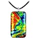 Handcrafted Blue Ripple Dichroic Glass Necklace