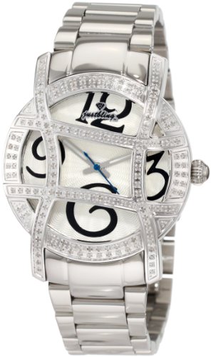 JBW Women's JB-6245-B "Olympia" Diamond Grid Stainless-Steel Band Watch