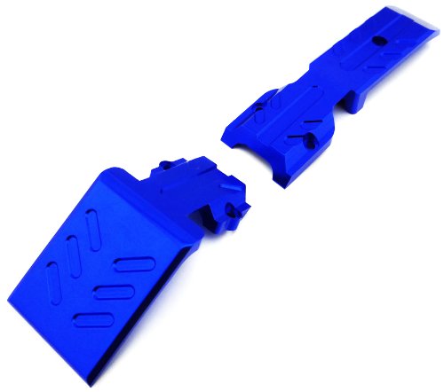 Atomik RC Alloy Front Skid Plate, Blue fits the Traxxas 1/10 E-Revo and Other Traxxas Models - Replaces Traxxas Part 5337