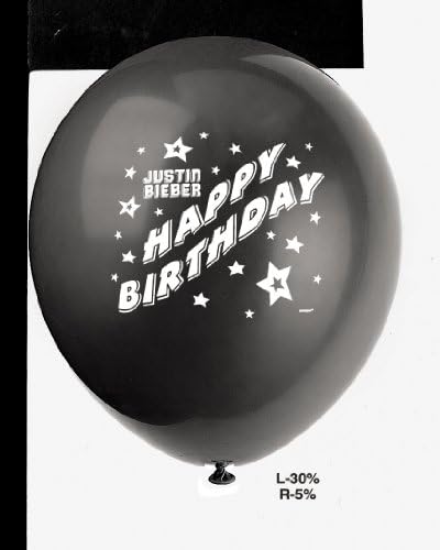 Justin Bieber Latex Balloons - 8 Counts