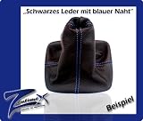 Produkt-Bild: Handbremsmanschette f&uuml;r OPEL CALIBRA 90-97 Leder Leder: schwarz Nahtfarbe: blau