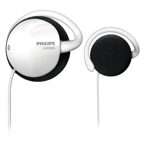 Philips SHS3300/10 Entry Ear Clip Headphones - White