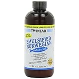 Twinlab Cod Liver Oil, Emulsified Norwegian, Orange, 12 Ounce