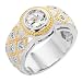 Luke's Two-Tone CZ Diamond Mens Wedding Ring