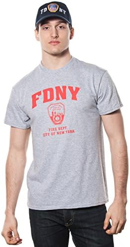Fdny Adult Gray T-shirt with Red Print (Medium)