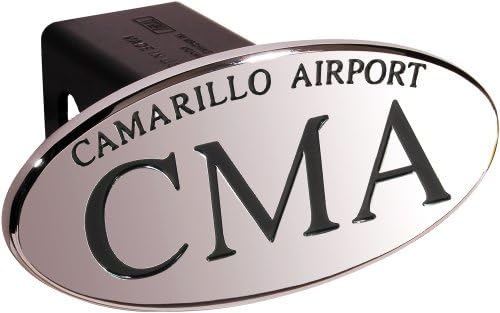 TM Performance 24101 Black CMA Camarillo Airport Oval 2" Billet Hitch Cover