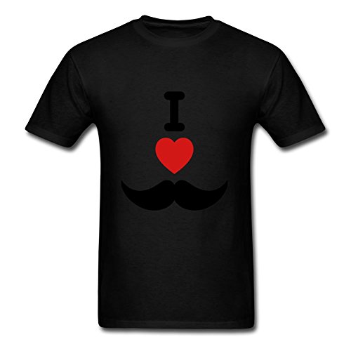 Custome Men I_love_mustache_f2 T-shirts In The Size Of Large