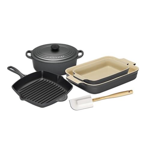 Le Creuset Cast Iron, Stoneware & Spatula Gift Set, 5 Piece,