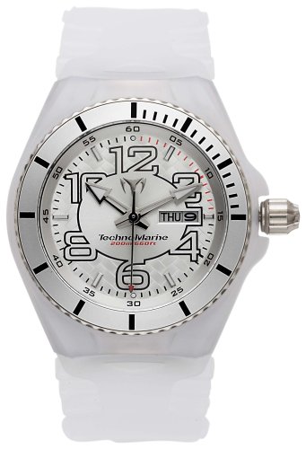 TechnoMarine Men's 108019 Cruise Magnum 3-Hand White Polyurethane Watch