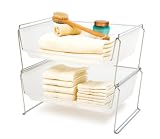 Seville Classics MSC15892 Polypropylene Stackable Bins 2-Pack