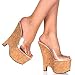 Pleaser Shoes Women's BEAU-601 6 1/2 P/F Mule Cork Wedge Heel