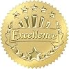 32 Excellence Award Seals for Recognition Awards and Certificates (Gold)