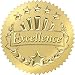 Excellence Gold Embossed Seals Stickers by Trend
