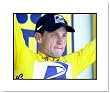 Lance Armstrong USA Cycling Double Matted 8x10 Photograph Tour de France Celebration Close Up