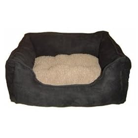 48" Black Dog Bed Cushion Sofa Bed 120 x 90 x 21 cm With Removable Cushion Made Of Microfiber Fleece and Cotton Fully Washable