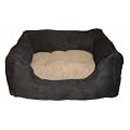 42" Black Dog Bed Cushion Sofa Bed 105 x 80 x 20 cm With Removable Cushion Made Of Microfiber Fleece and Cotton Fully Washable