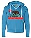 Dolphin Shirt Co California Love Flag Zip-up Hoodie Asst Colors