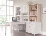 Image of Review Buy US Kathy Ireland Home by Martin Furniture Tribeca Loft White Office Open Desk Hutch Title Postfix US, Kathy Ireland