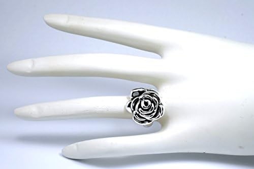 20mm Flower Cocktail 925 Silver Rose Ring Sizes 6 7 8 9 Light &amp; Pretty [SR0007] (7)
