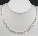 Crystal Necklace Set for Bridal Wedding Prom Pageant N1Y47