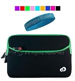 Neoprene Black with Green Sleeve for Barnes and Nobles Nook + Wisdom*Courage Wristband