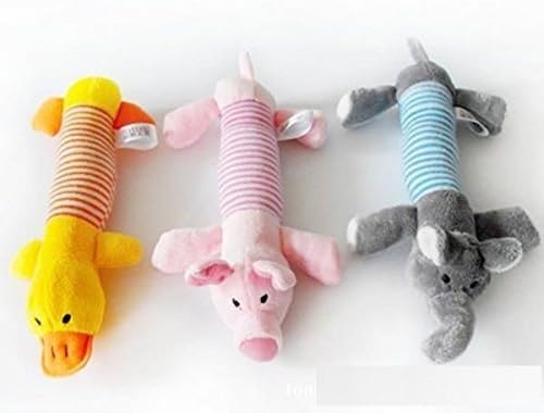 Pet Puppy Plush Sound Chew Squeaker Squeaky Elephent Toy