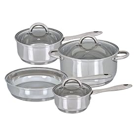 Gibson Verrone 7 Piece Stainless Steel Cookware Set