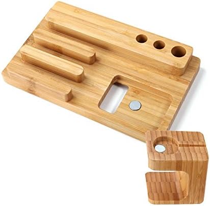 Apple Watch Stand, LROO® Bamboo Wood Charge Dock Holder for Apple Watch & Docking Station Cradle Bracket for Ipod Iphone Ipad & Other Phones Tablets