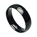 STR-0003 Stainless Steel Shiny Polished Black Plain Band Ring; Comes with Free Gift Box (11)