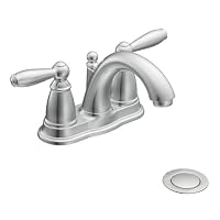 Moen 6610 Brantford Two-Handle Lavatory Faucet With Drain Assembly, Chrome (Not CA / VT Compliant)