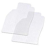 Coverking Front Custom Fit Floor Mat for Mercedes-Benz CLK-Class (Nibbed Vinyl, Clear)