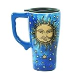 Celestial Sun and Stars Solar System Ceramic Travel Mug Gift