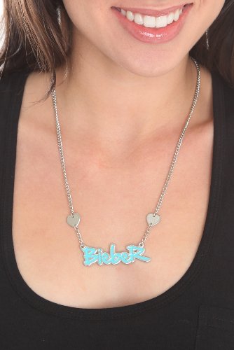 Justin Bieber Turquoise Logo Necklace Justin Bieber Turquoise Logo Necklace