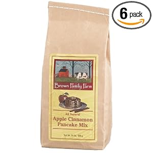 Brown Family Farm All Natural Apple Cinnamon Pancake Mix, 24-Ounce Bags (Pack of 6) by Brown Family Farm