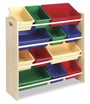 Whitmor 6436-1523-DS Kids' 12-Bin Organizer, Primary Colors Whitmor 6436-1523-DS Kids' 12-Bin Organizer, Primary Colors