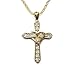 Grace Delicate Cross Pendant Necklace Layered in 18 kt Gold