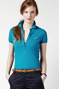 Short Sleeve 5 Button Stretch Pique Polo