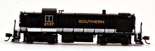 Bachmann Industries Alco RS-3 Locomotive Southern 2137 (Black, Grey and Dulux Gold) N Scale - DCC on Board-image