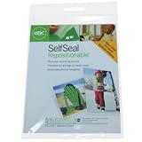 GBC SelfSeal NoMistakes Self Adhesive Laminating Pouch, 4 x 6 Inches, Photo-Size, 5-Pack, Glossy, Clear (3747199)