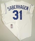 Bret Saberhagen Autographed/Hand Signed Kansas City Royals White Majestic Replica Jersey with CY 85,