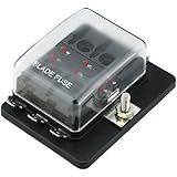 OLS PSZACCEPS051H 6-Way LED Illuminated Blade Fuse Box with Cover