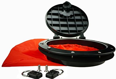 Balamiya Storage Bag For Fishing Rigging Deck Hatch To Store Fish Or Beverages Or Seal Food Cat Bag Hatch Kit Deck Plate Pocket Fishing Kit Installed On The Kayak Boat (6")