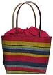 Colorful Straw / Beach / Shopper / Tote Bag Fuchsia Small