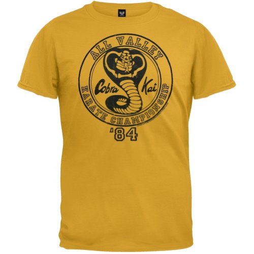 Karate Kid All Valey 84 Cobra Kai Adult Slim-Fit T-Shirt