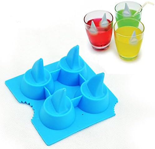 ULATREE Ice Cream Maker Pudding Jelly Mold Tray Creative 3D Passionate Shark Fin Ice Cream Maker Pudding Jelly Mold Tray