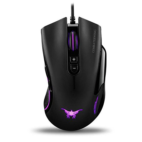 LinGear Gaming Mouse CW-10 Wired Ergonomic Gaming Mouse Optical Mouse USB Mice with Customizable DPI for Windows 98/ 2000/ ME/ NT / XP/ Win 7/ Win 8/ Win 10/ Mac OS and other OS, plug & play (Black)